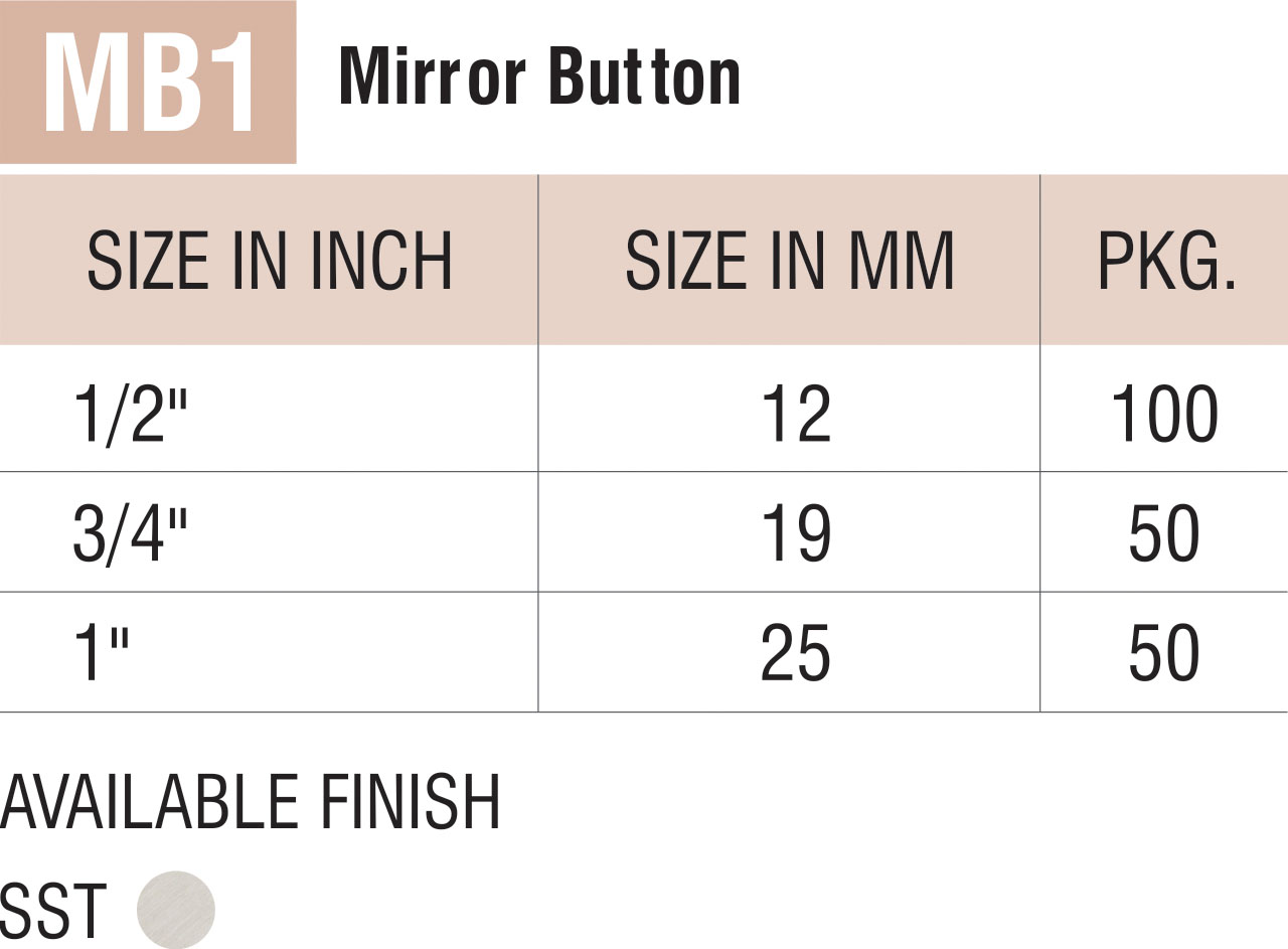 Brass Mirror Screw & Buttons